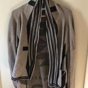 Tan and black detailed sweater
